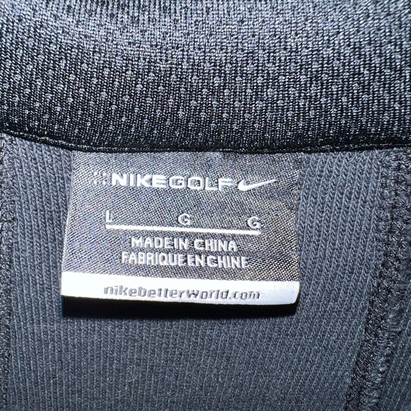 Nike Golf Jacket Mens Large Blue Jim Beam Quarter Zip Cotton Blend Logo - Picture 3 of 15
